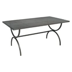 MBM Romeo Gartentisch 160x90 Cm Schmiedeeisen Marone Antik