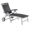 Sieger Royal Gartenliege Aluminium/Textilene Graphit/Grau