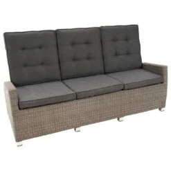 Ploß Rocking Comfort Gartensofa Geflecht Grau-Braun-Meliert/Anthrazit