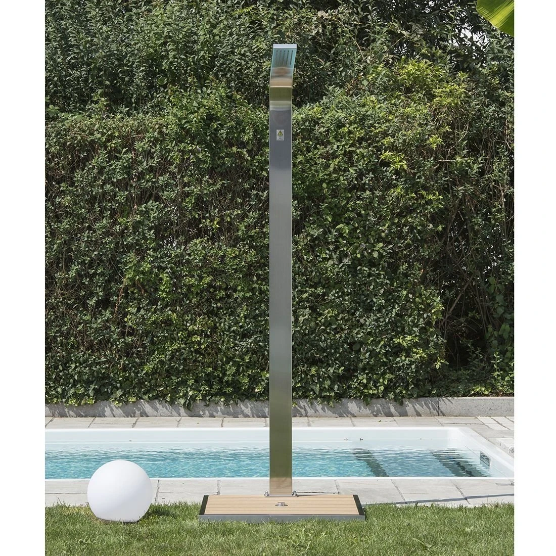 Ideal Ibiza Gartendusche Warmwasser WPC/Edelstahl 2 Ideal Ibiza Gartendusche Warmwasser WPC/Edelstahl – Bild 2