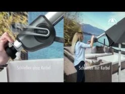 Doppler Expert Ampelschirm Ø350 Axial Schwenkbar Natur