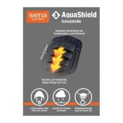 Siena Garden AquaShield 19 Strandkorbhülle 105x128x165cm Polyester Hellgrau -Garten Paradies Verkauf 1038117 3