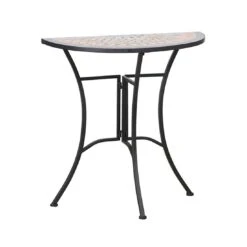 Siena Garden Prato Tisch Halbrund 70x35,5cm Stahl Schwarz Matt