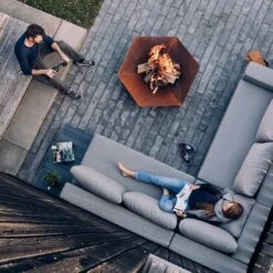 Höfats TRIPLE 65 Feuerschale - Corten-Stahl Ø 65cm Schwarz -Garten Paradies Verkauf 1061932 3