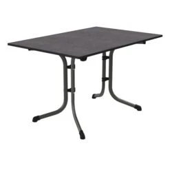 Sieger Boulevard Klapptisch 120x80cm Stahl/Vivodur Eisengrau/Schiefer Anthrazit