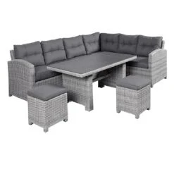 LC Garden Bilbao Dininglounge Geflecht Inkl. Kissen, Tisch Grau 9 LC Garden Bilbao Dininglounge Geflecht Inkl. Kissen, Tisch Grau -Garten Paradies Verkauf 1093271 3