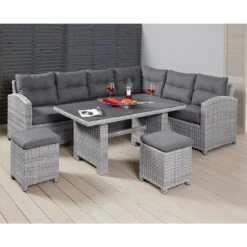 LC Garden Bilbao Dininglounge Geflecht Inkl. Kissen, Tisch Grau 12 LC Garden Bilbao Dininglounge Geflecht Inkl. Kissen, Tisch Grau -Garten Paradies Verkauf 1093271 6