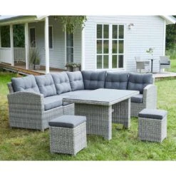 LC Garden Bilbao Dininglounge Geflecht Inkl. Kissen, Tisch Grau 13 LC Garden Bilbao Dininglounge Geflecht Inkl. Kissen, Tisch Grau -Garten Paradies Verkauf 1093271 7