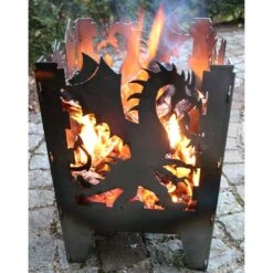 SvenskaV Drache Feuerkorb Rohstahl 35,5x37,0x75 Cm -Garten Paradies Verkauf 1094184 6