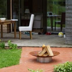 SvenskaV Grace Design-Feuerschale Ø58 X13,6cm Edel/Rohstahl -Garten Paradies Verkauf 1094272 5