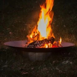 SvenskaV Grace Design-Feuerschale Ø58 X13,6cm Edel/Rohstahl -Garten Paradies Verkauf 1094272 7
