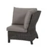 Siena Garden Corido Eckmodul Alu/Geflecht Inkl. Kissen Matt Anthrazit/Charcoal-Grey/Taupe