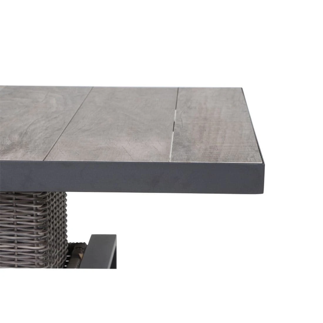 Siena Garden Corido Gartentisch 130x75cm Alu/Geflecht/Keramik Matt Anthrazit/Charcoal-Grey/Washed Grey 4 Siena Garden Corido Gartentisch 130x75cm Alu/Geflecht/Keramik Matt Anthrazit/Charcoal-Grey/Washed Grey – Bild 4