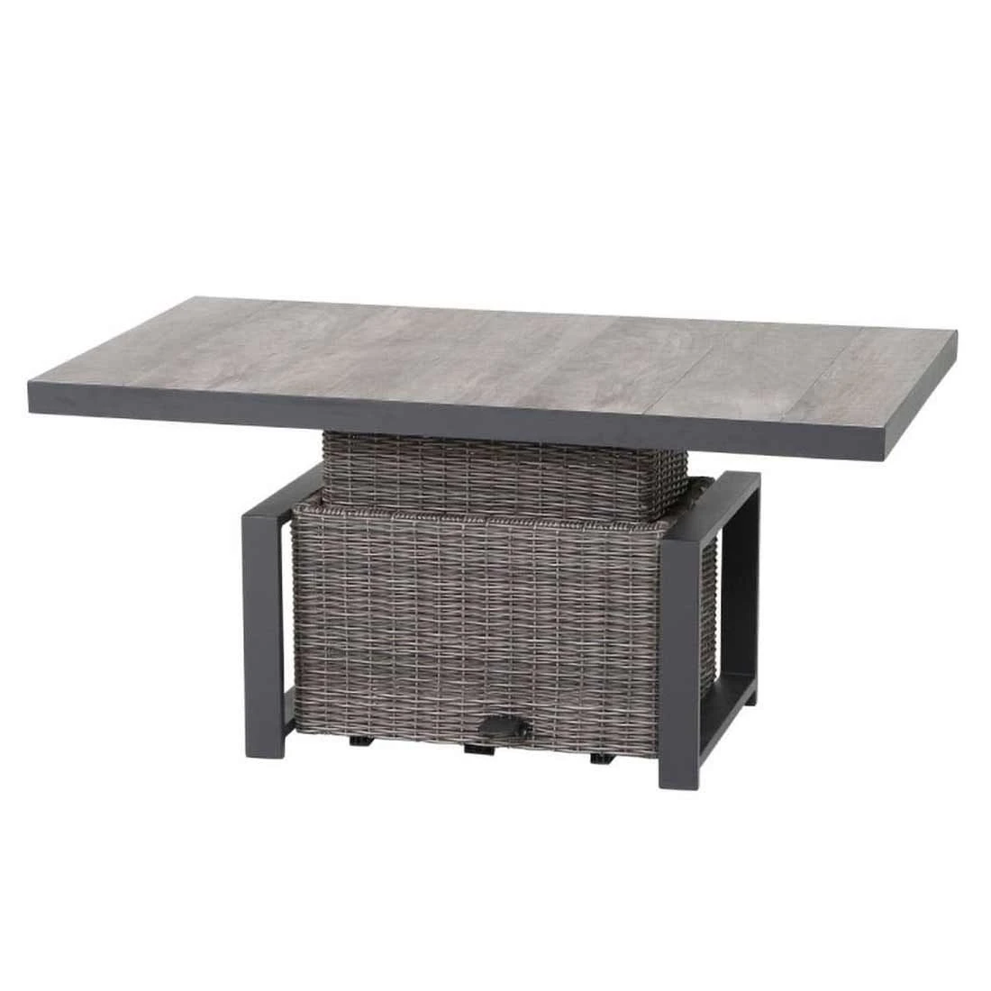 Siena Garden Corido Gartentisch 130x75cm Alu/Geflecht/Keramik Matt Anthrazit/Charcoal-Grey/Washed Grey 9 Siena Garden Corido Gartentisch 130x75cm Alu/Geflecht/Keramik Matt Anthrazit/Charcoal-Grey/Washed Grey – Bild 9