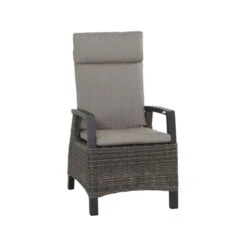 Siena Garden Corido Gartensessel Aluminium/Geflecht Inkl. Kissen Matt Anthrazit/Charcoal-Grey/Taupe