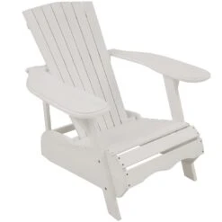OUTLIV. Classic Adirondack Sessel Akazie Fresh White