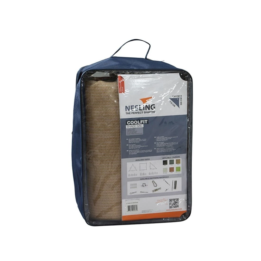 Nesling Coolfit Sonnensegel 3-Eck 500x500x710 Cm HDPE Sand 2 Nesling Coolfit Sonnensegel 3-Eck 500x500x710 Cm HDPE Sand – Bild 2