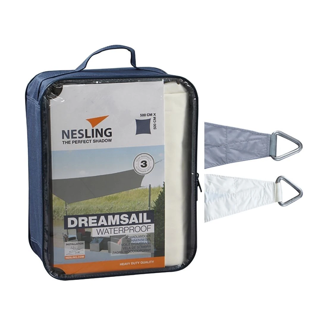 Nesling Dreamsail Sonnensegel Quadrat 500x500 Cm Polyester Creme 3 Nesling Dreamsail Sonnensegel Quadrat 500x500 Cm Polyester Creme – Bild 3