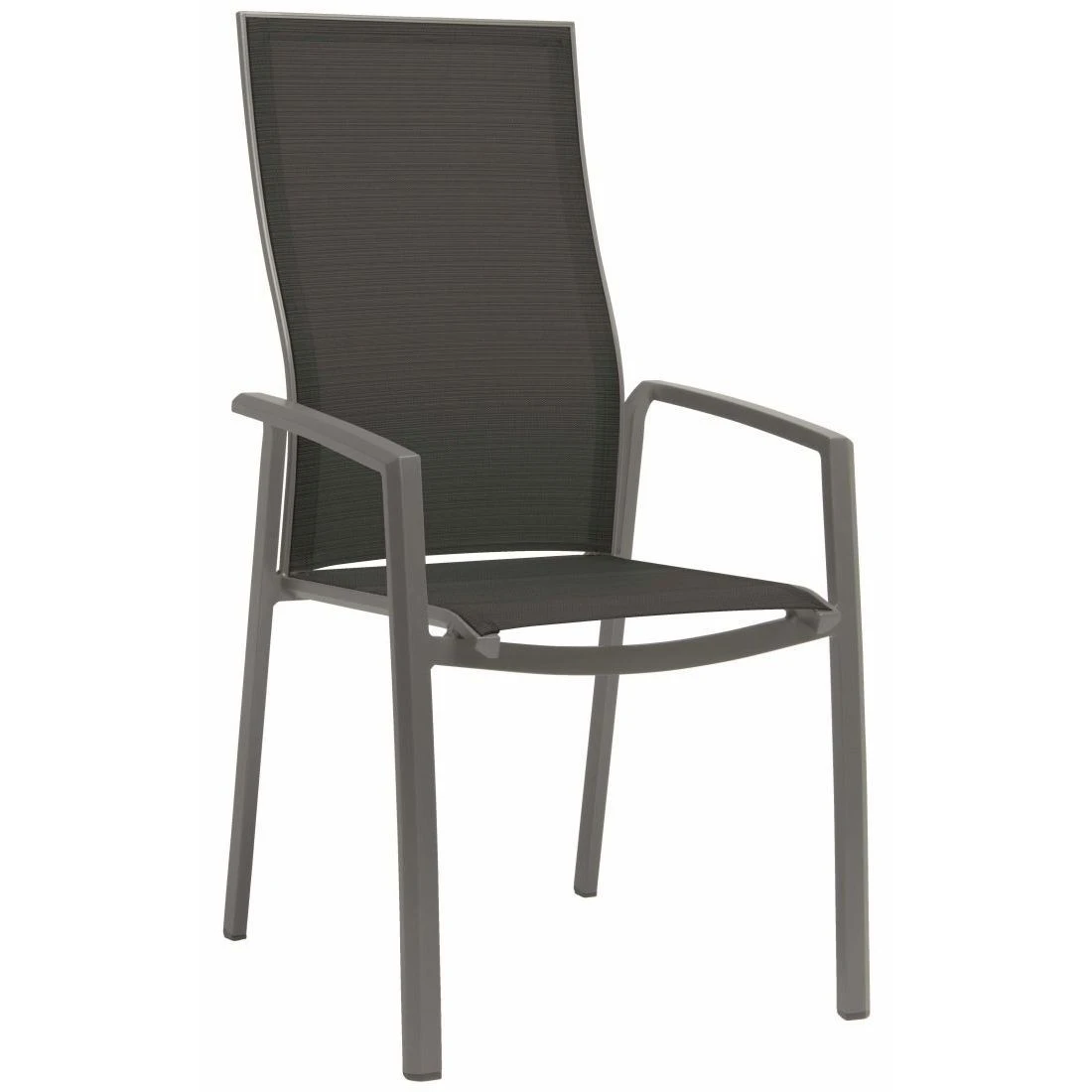 Stern Kari Hochlehner-Stapelsessel Aluminium/Textilene Graphit/Silbergrau 1 Stern Kari Hochlehner-Stapelsessel Aluminium/Textilene Graphit/Silbergrau