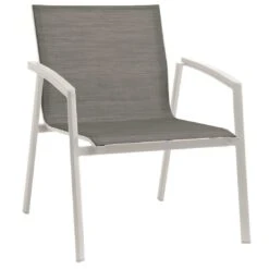 Stern New Top Loungesessel Aluminium/Textilene Weiß/Silber