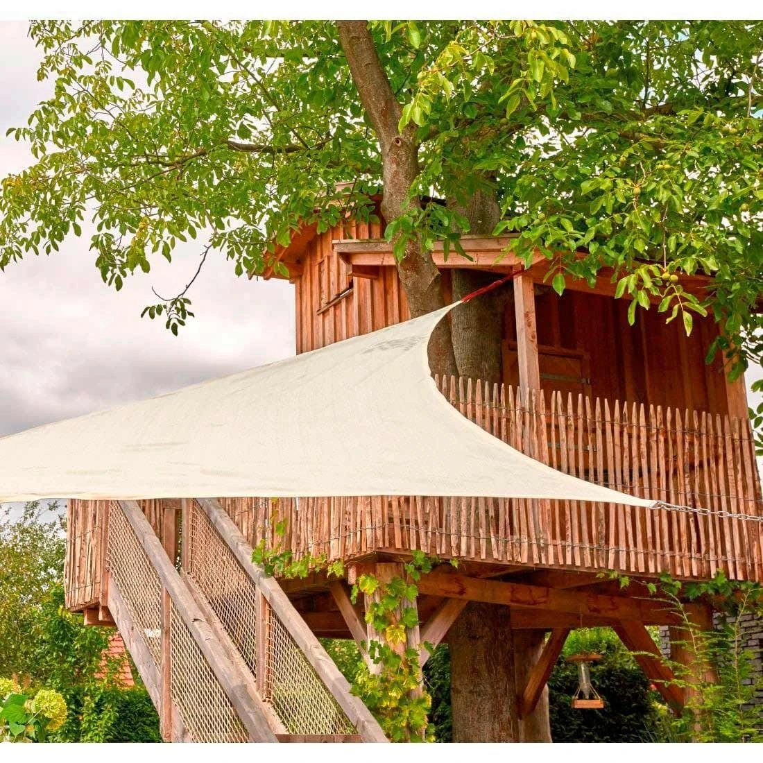 Siena Garden Solino Sonnensegel 3-eckig 360 Cm HDPE Ecru 4 Siena Garden Solino Sonnensegel 3-eckig 360 Cm HDPE Ecru – Bild 4