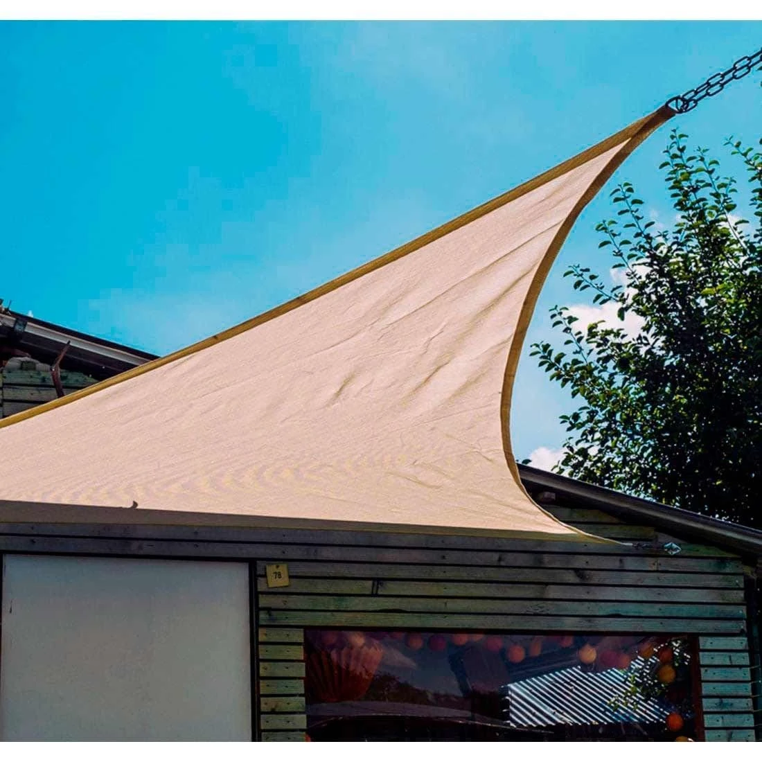 Siena Garden Solino Sonnensegel 3-eckig 360 Cm HDPE Ecru 5 Siena Garden Solino Sonnensegel 3-eckig 360 Cm HDPE Ecru – Bild 5