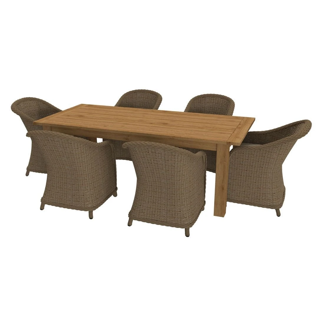 OUTLIV. Coventry Gartenmöbelset 7-teilig Diningsessel Mit Oxford Tisch 220x100 Cm Brown/Taupe 3 OUTLIV. Coventry Gartenmöbelset 7-teilig Diningsessel Mit Oxford Tisch 220x100 Cm Brown/Taupe – Bild 3