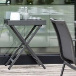 Stern Tabletttisch 60x40cm Aluminium Anthrazit -Garten Paradies Verkauf 1201566 3