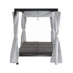 Siena Garden Waikiki Loungebett Inkl. Dach Aluminium/Textil Anthrazit/Hellgrau -Garten Paradies Verkauf 1210696 6