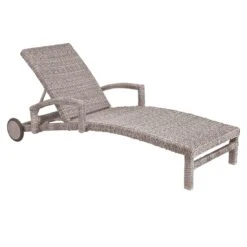 MBM Bellini Gartenliege Geflecht Mirotex-Twist Oyster