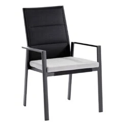 Niehoff Nancer Hochlehnersessel Aluminium/Batyline Anthrazit/Schwarz