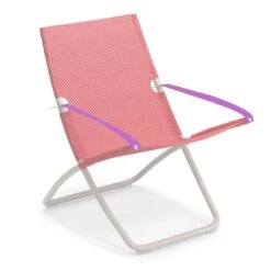 Emu Snooze Liegestuhl Stahl/Textilene Weiß/Pink
