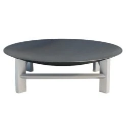 SvenskaV Alpha Super XXL Feuerschale 80x80x22,5cm Edelstahl/Rohstahl Edelstahl/Schwarz