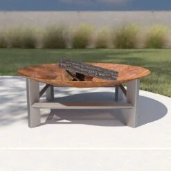 SvenskaV Alpha Super XXL Feuerschale 80x80x22,5cm Edelstahl/Rohstahl Edelstahl/Schwarz -Garten Paradies Verkauf 1231299 5