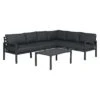 Garden Impressions Lexinton Ecklounge 3-tlg. Aluminium/Polster Carbon Black/Reflex Black