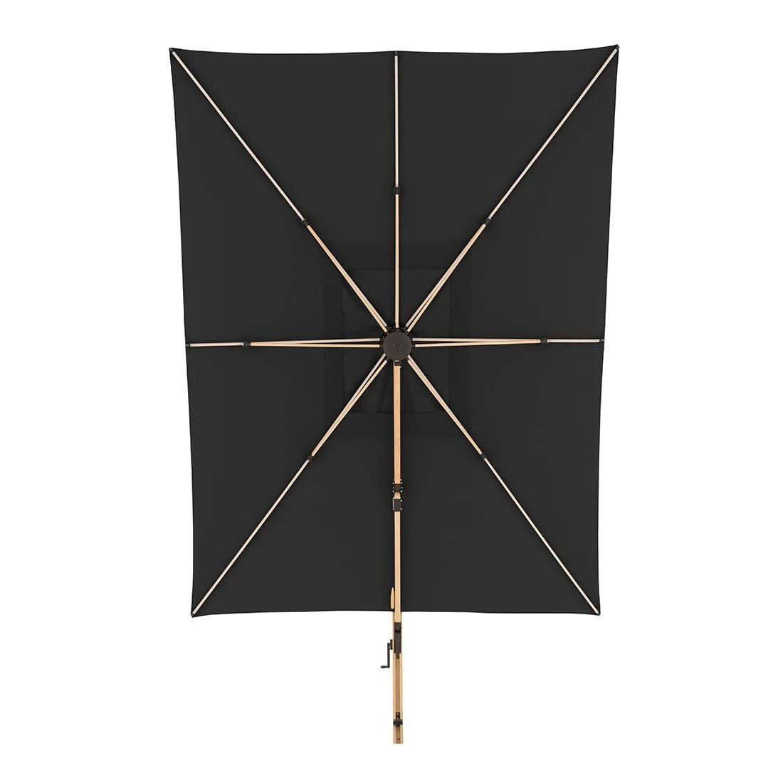 Doppler Alu-Wood Ampelschirm 400x300cm Holzoptik/Alu -840 Anthrazit 3 Doppler Alu-Wood Ampelschirm 400x300cm Holzoptik/Alu -840 Anthrazit – Bild 3