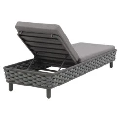 OUTLIV. Leon Gartenliege Aluminium/Rope/Acryl Anthrazit/Anthrazit-Blau-Meliert -Garten Paradies Verkauf 1248448 4