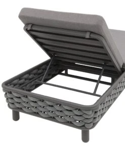 OUTLIV. Leon Gartenliege Aluminium/Rope/Acryl Anthrazit/Anthrazit-Blau-Meliert -Garten Paradies Verkauf 1248448 7