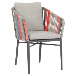 Garten Paradies Verkauf 37 Acamp Manhattan Gartensessel Aluminium/Rope/Polster Anthrazit/Multicolor/Silbergrau