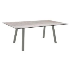 Stern Interno Gartentisch 180x100cm Aluminium Vierkantrohr/Silverstar 2.0 Graphit/Smoky