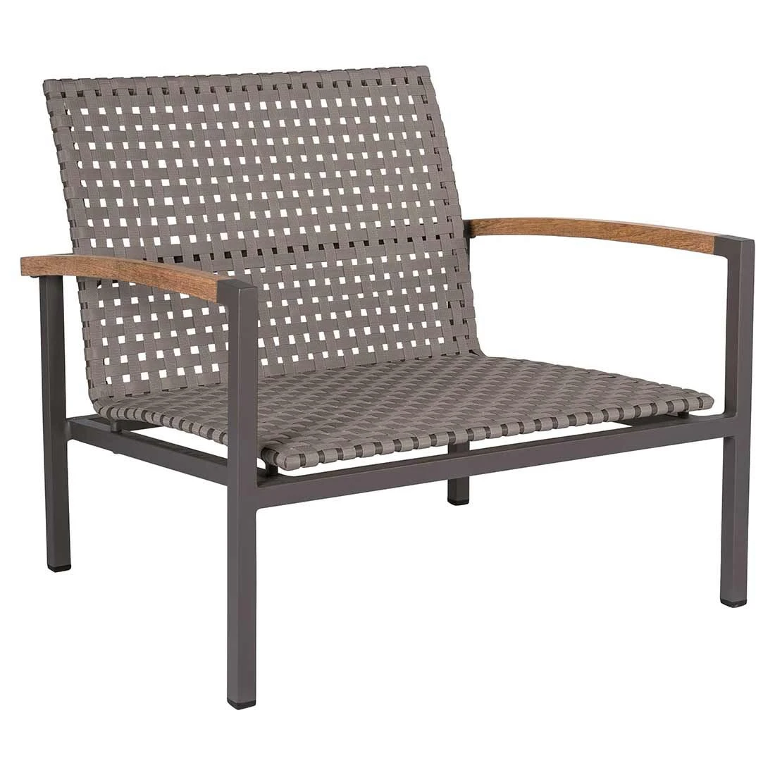 Stern Lucy Loungesessel Aluminium/Gurtbespannung Teakarmlehnen Anthrazit/Platin 1 Stern Lucy Loungesessel Aluminium/Gurtbespannung Teakarmlehnen Anthrazit/Platin
