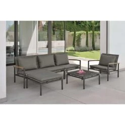 Stern Lucy Loungesessel Aluminium/Gurtbespannung Teakarmlehnen Anthrazit/Platin 5 Stern Lucy Loungesessel Aluminium/Gurtbespannung Teakarmlehnen Anthrazit/Platin -Garten Paradies Verkauf 1258612 3