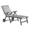 Sieger Royal Gartenliege Aluminium/Textilene Eisengrau/Hellgrau