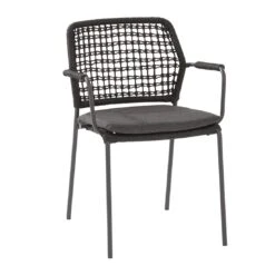 Garten Paradies Verkauf 28 4Seasons Barista Stapelsessel 59x63x81 Cm Aluminium/Rope Anthrazit