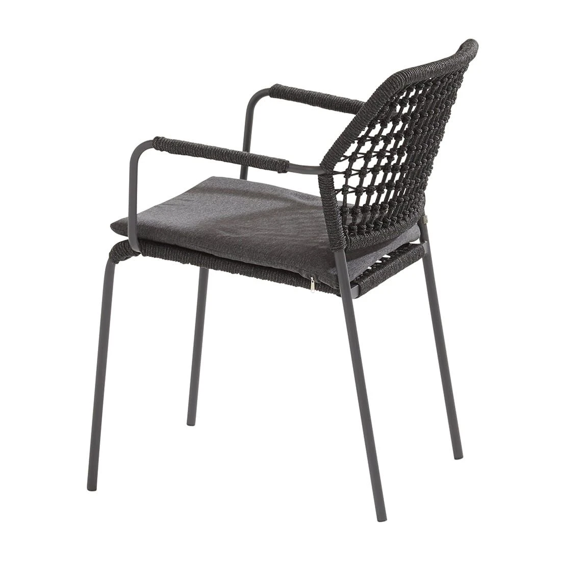 4Seasons Barista Stapelsessel 59x63x81 Cm Aluminium/Rope Anthrazit 3 4Seasons Barista Stapelsessel 59x63x81 Cm Aluminium/Rope Anthrazit – Bild 3