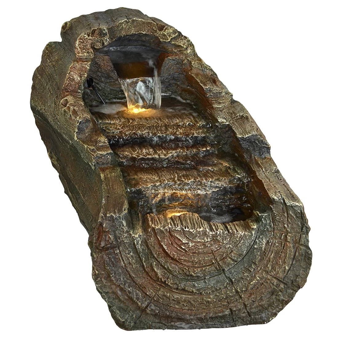 Heissner Baumstamm LED Gartenbrunnen Polyresin 1 Heissner Baumstamm LED Gartenbrunnen Polyresin