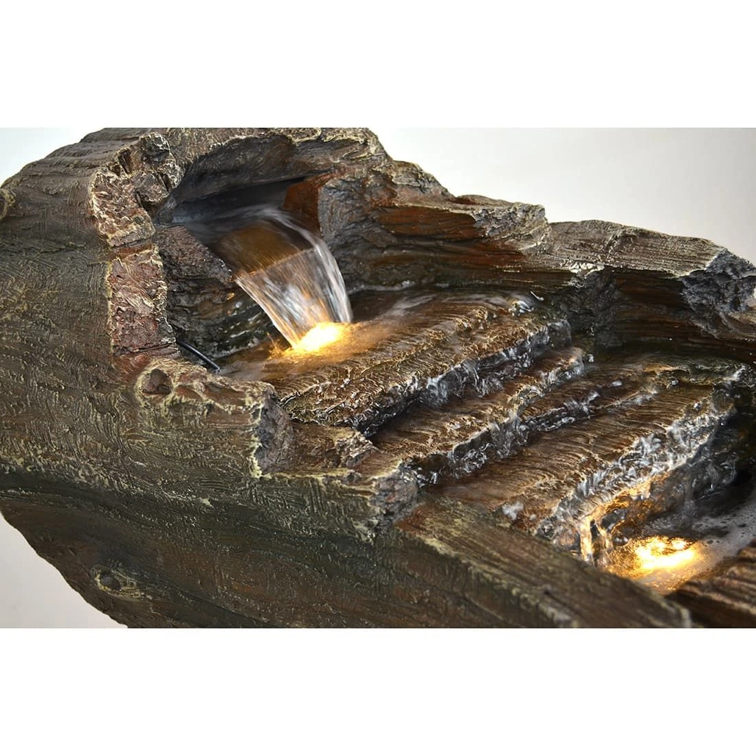 Heissner Baumstamm LED Gartenbrunnen Polyresin 5 Heissner Baumstamm LED Gartenbrunnen Polyresin – Bild 5