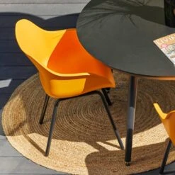 Hartman Sophie Elegance Rondo Gartensessel Aluminium/Kunststoff Carbon Black/Indian Orange -Garten Paradies Verkauf 1305890 6