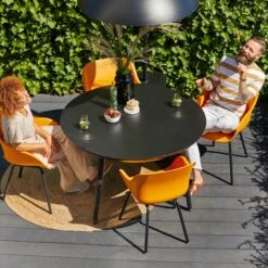 Hartman Sophie Elegance Rondo Gartensessel Aluminium/Kunststoff Carbon Black/Indian Orange -Garten Paradies Verkauf 1305890 8