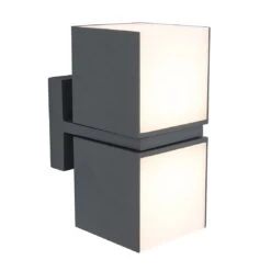 LUTEC Cuba LED-Außenwandbeleuchtung Gussaluminium Anthrazit